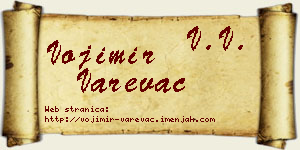 Vojimir Varevac vizit kartica